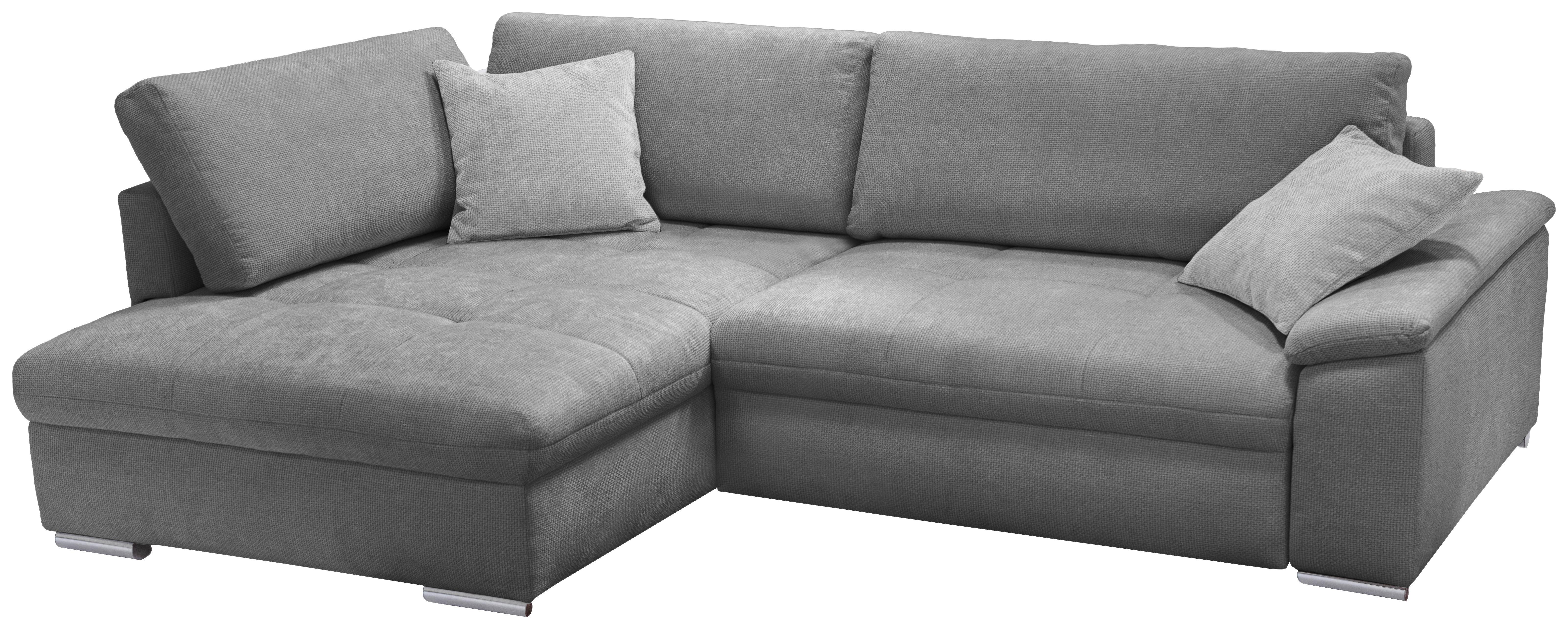 Ecksofa Casa Grande, Grau Schenkel: 178x268 Cm - Silberfarben/Hellgrau, Design, Textil (178/268cm) - Livetastic