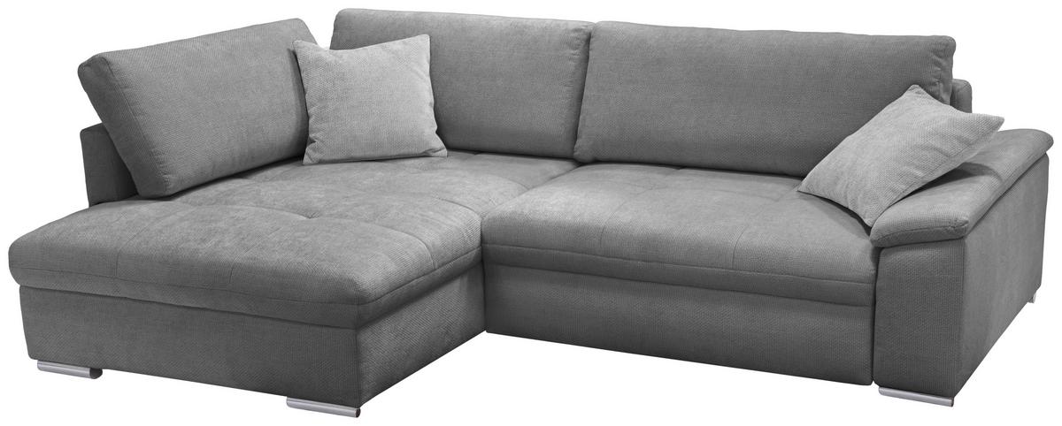Ecksofa Casa Grande, Grau Schenkel: 178x268 cm - Silberfarben/Hellgrau, Design, Textil (178/268cm) - Livetastic