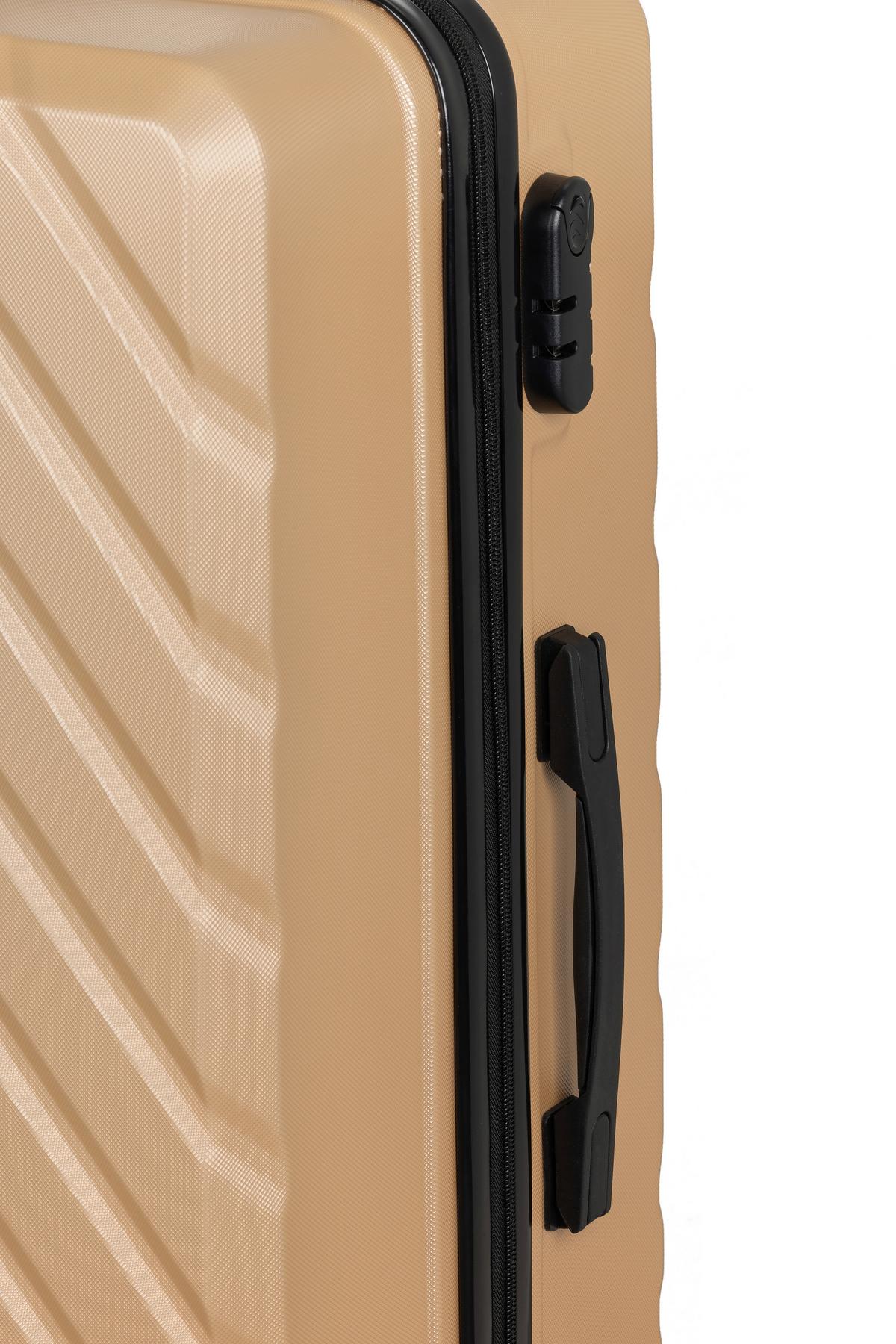 Reisekofferset Letizia - Roségold, KONVENTIONELL, Kunststoff/Textil - Ondega