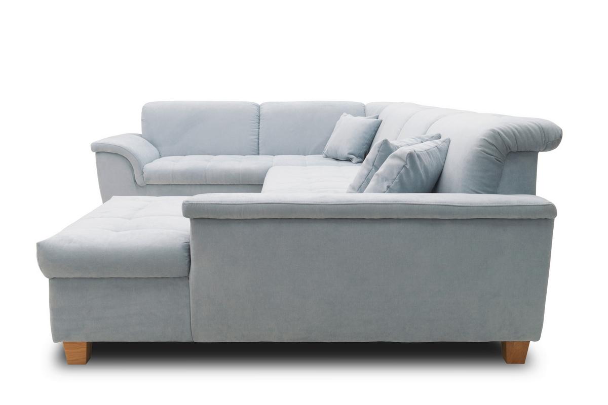Wohnlandschaft Franzi Pastellblau - Pastellblau/Eichefarben, KONVENTIONELL, Textil (206/344/162cm) - MID.YOU