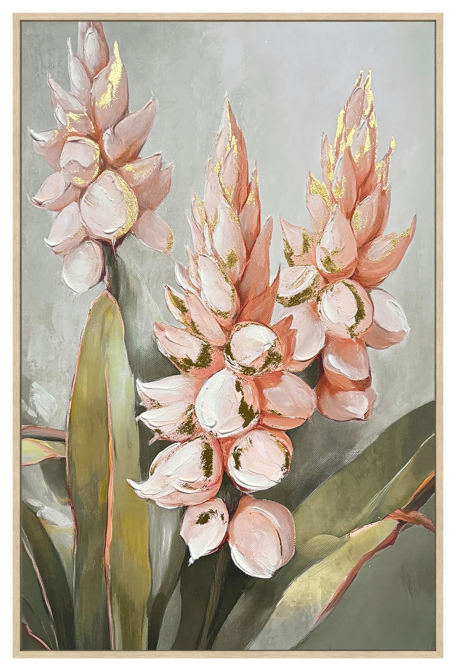 Obraz na plátne LOTTA,  60x90cm - zelená/přírodní barvy, Moderní, kompozitní dřevo/textil (60/90cm) - Mömax
