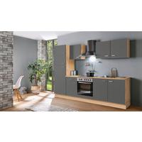 Küchenblock Artisan-Classic - Graphitfarben/Eiche Artisan, KONVENTIONELL, Holzwerkstoff (270cm) - Menke