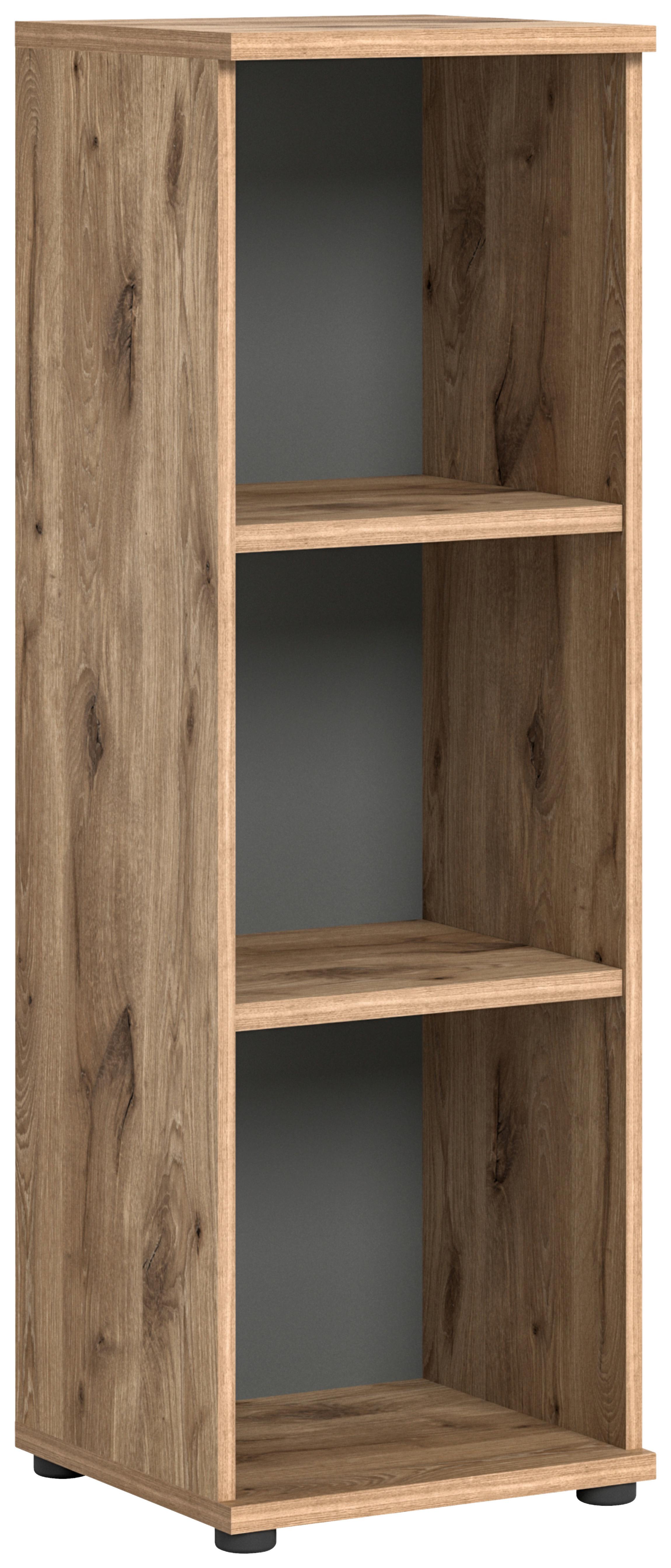 Mason B: 40 cm Eichefarben Mason - Eichefarben/Grau, Holzwerkstoff (40/122/37cm) - MID.YOU