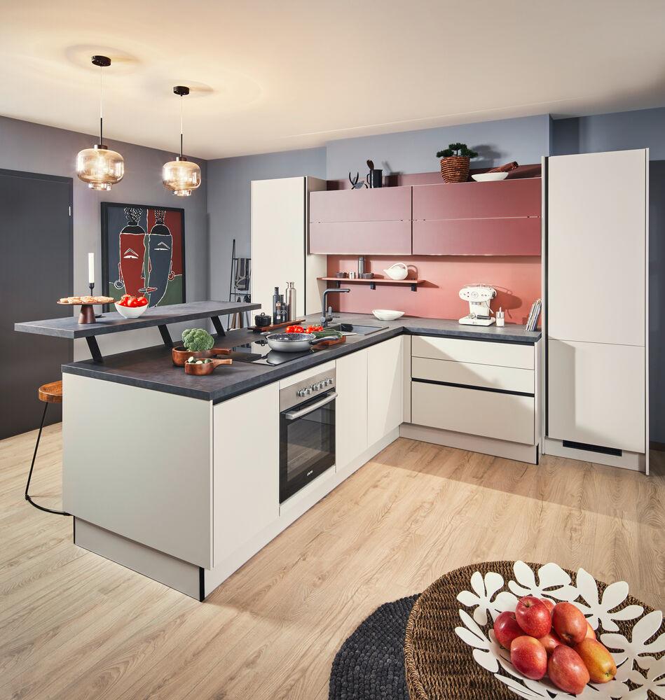 Einbauküchen Pn 210 Frei Planbar Modernes Design - Kaschmir, Holzwerkstoff - Pino