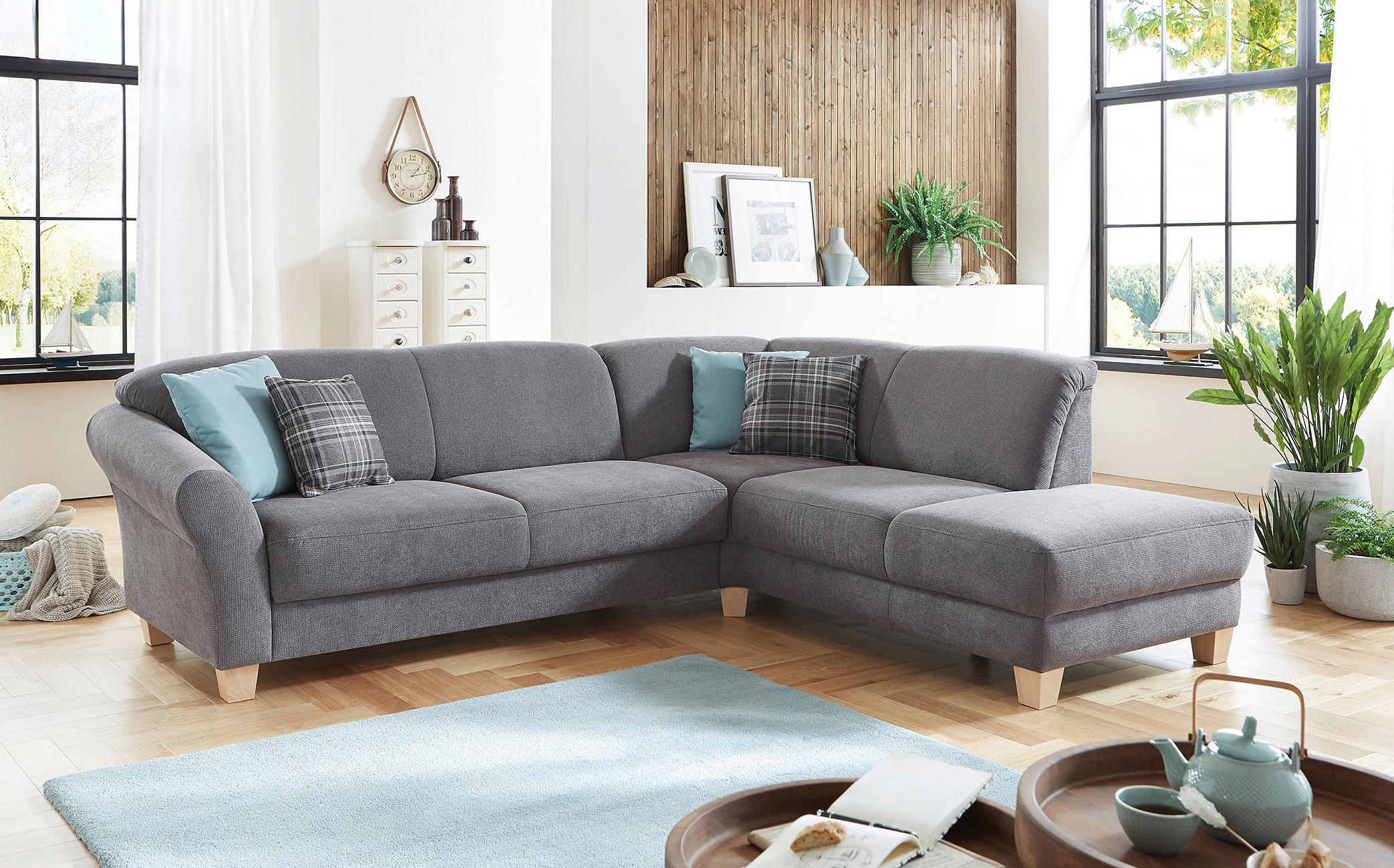 Ecksofa Gotland grau, 257x212 cm - Naturfarben/Grau, KONVENTIONELL, Textil (257/212cm) - Sit & More
