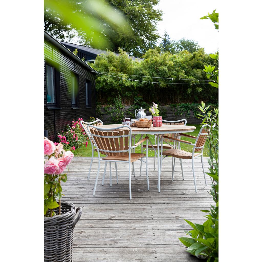 Gartentisch Ellen Teakholz/aluminium ⌀ 110 Cm
