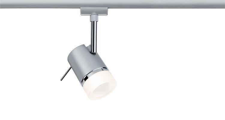 Schienensystem Rail Strahler 97612 Spotkopf Schwenkbar - Chromfarben, Design, Glas/Metall (10/15cm) - Paulmann