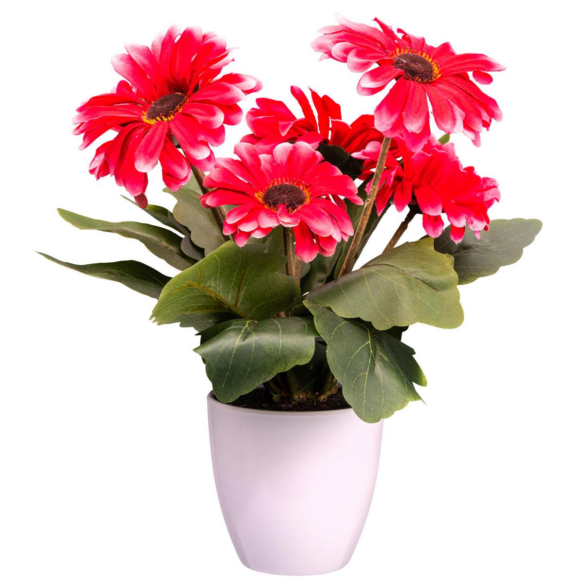 Kunstpflanze Herbstblumen - Gelb/Rot, Basics, Kunststoff (60/160/80cm)