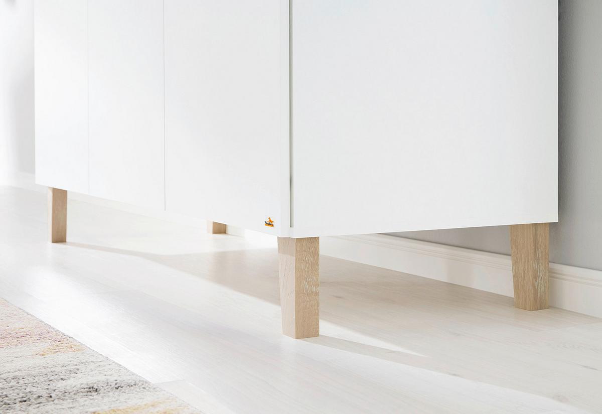 BABYZIMMER Weiss, Eichefarben - Eichefarben/Weiß, Design, Holzwerkstoff (145/77/84cm) - Pinolino
