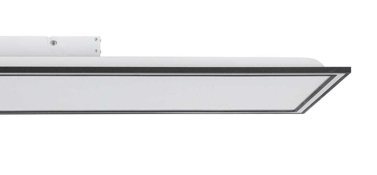 Led Mennyezeti Lámpa Bruno - krómszínű/fekete, Modern, műanyag/fém (120/30/7,5cm) - Luca Bessoni