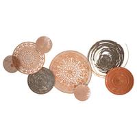 Wanddeko Boho Gold/Kupferfarben/Grau B:167cm - Goldfarben/Grau, Basics, Holzwerkstoff/Metall (167.60/80.6/8.9cm)