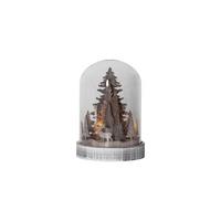 Led-dekoleuchte 410051 'kupol' - Klar/Braun, Basics, Glas/Holz (12,5cm) - Eglo