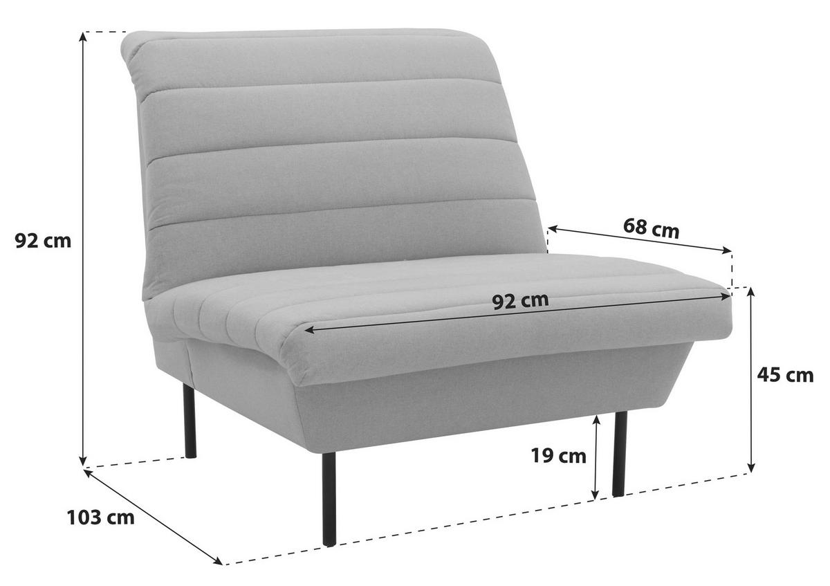 Sessel Looks Ix - Schwarz/Rosa, Design, Textil (92/92/103cm) - LOOKS by W.Joop