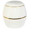 Hocker Doric 225 Beige/goldfarben D: 51,5 Cm - Beige/Goldfarben, Design, Textil (51,5/53cm) - Kayoom