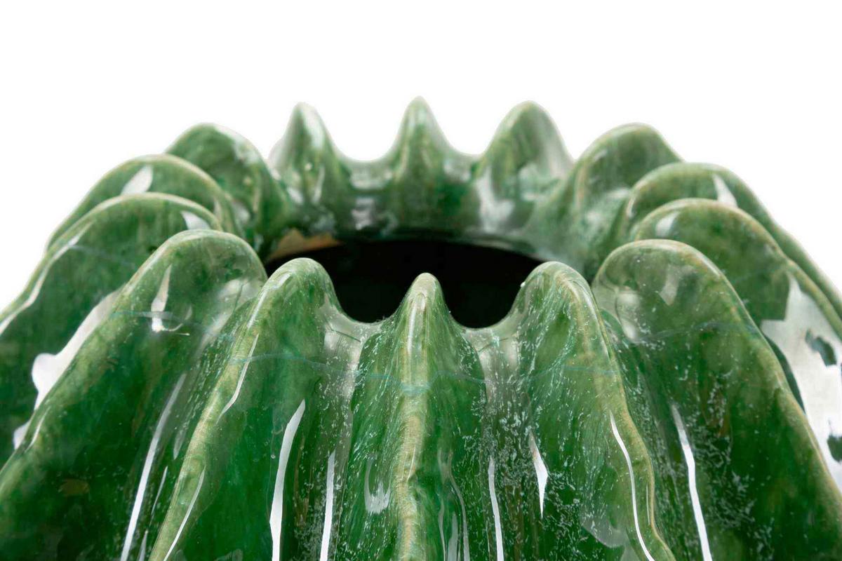 Vase Cactus Ball Pot Grün B: 23,5 cm - Grün, Basics, Keramik (23,5/24,5/23,5cm)