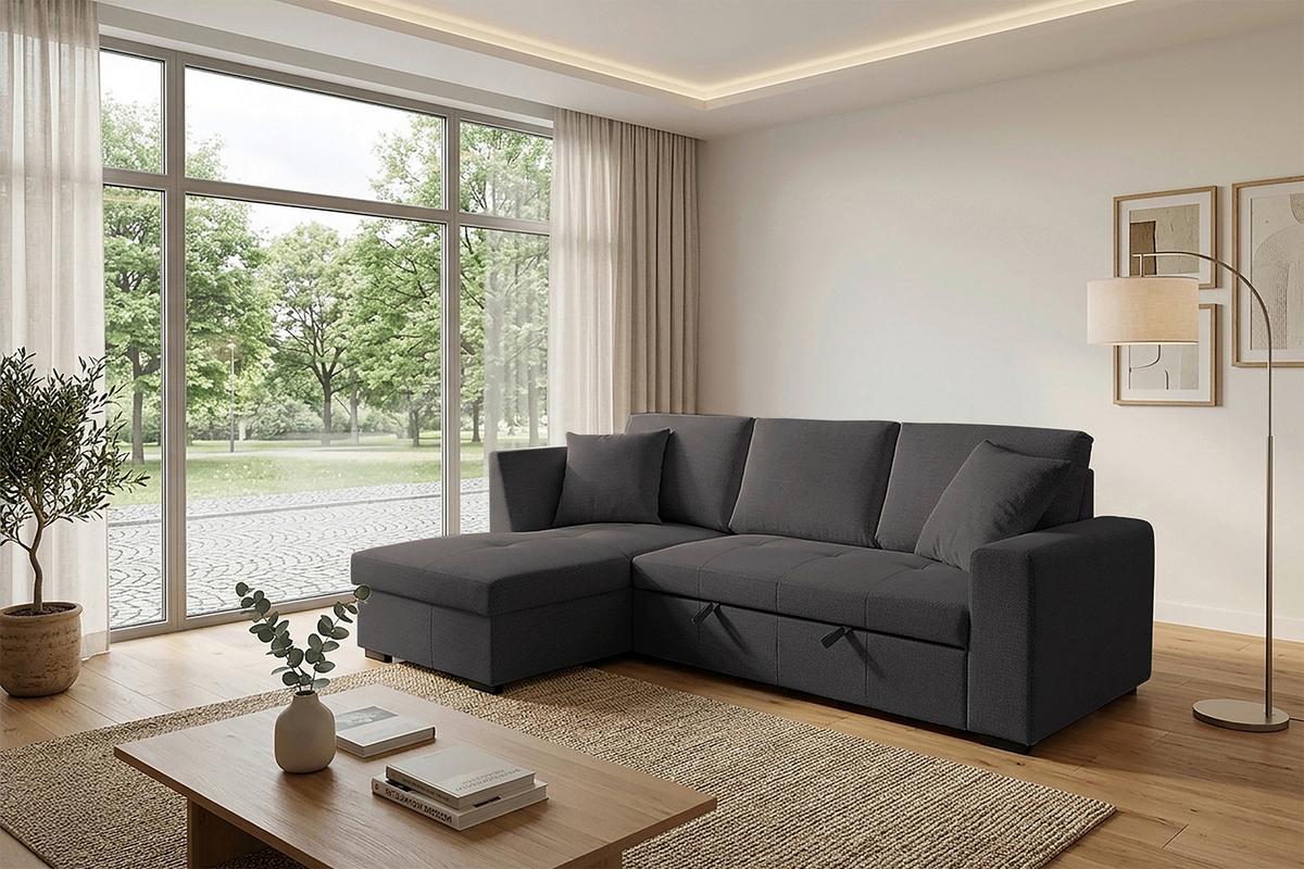 Ecksofa Lukas Dunkelbraun S: 158x239 Cm - Dunkelbraun, Trend, Textil (158/239cm)