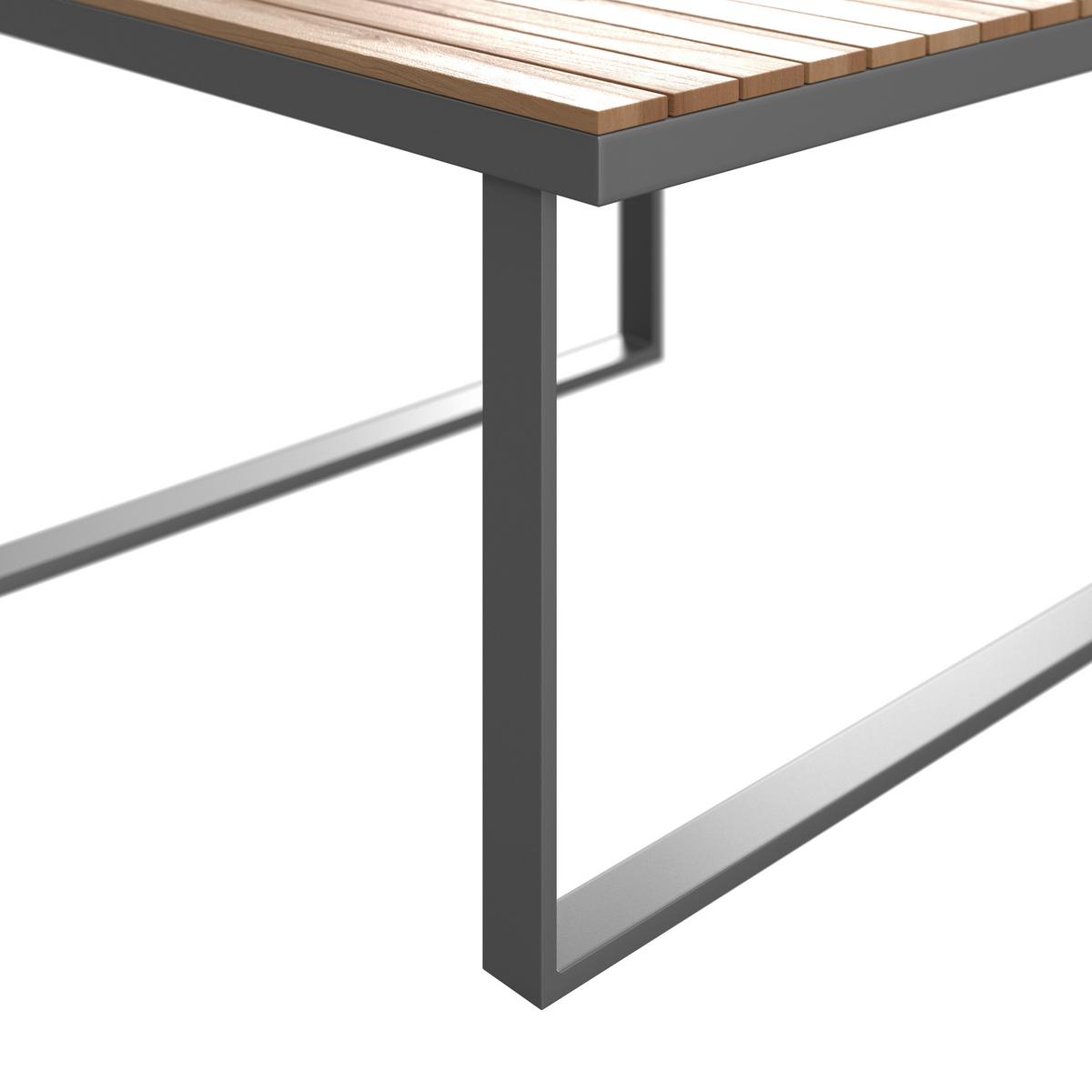 TERASOVÁ SEDACÍ SOUPRAVA ELIA - světle šedá, Moderní, kov/dřevo (236,5/75/236,5cm) - Bessagi Garden