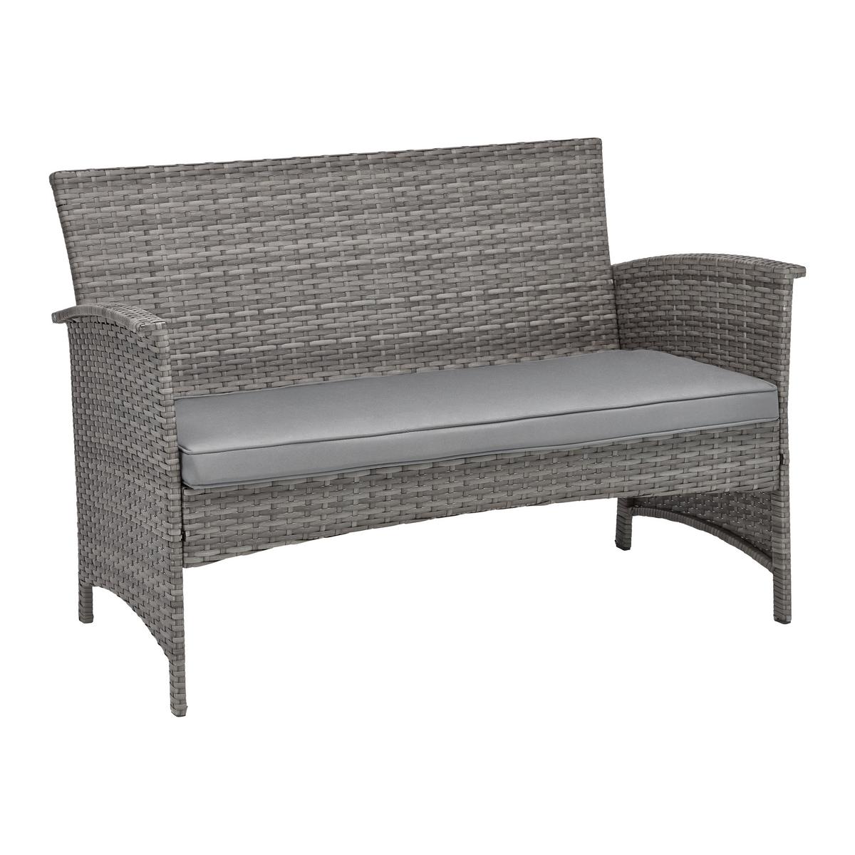 TERASOVÁ SEDACÍ SOUPRAVA PADUA - šedá/černá, Moderní, kov/textil - Mömax