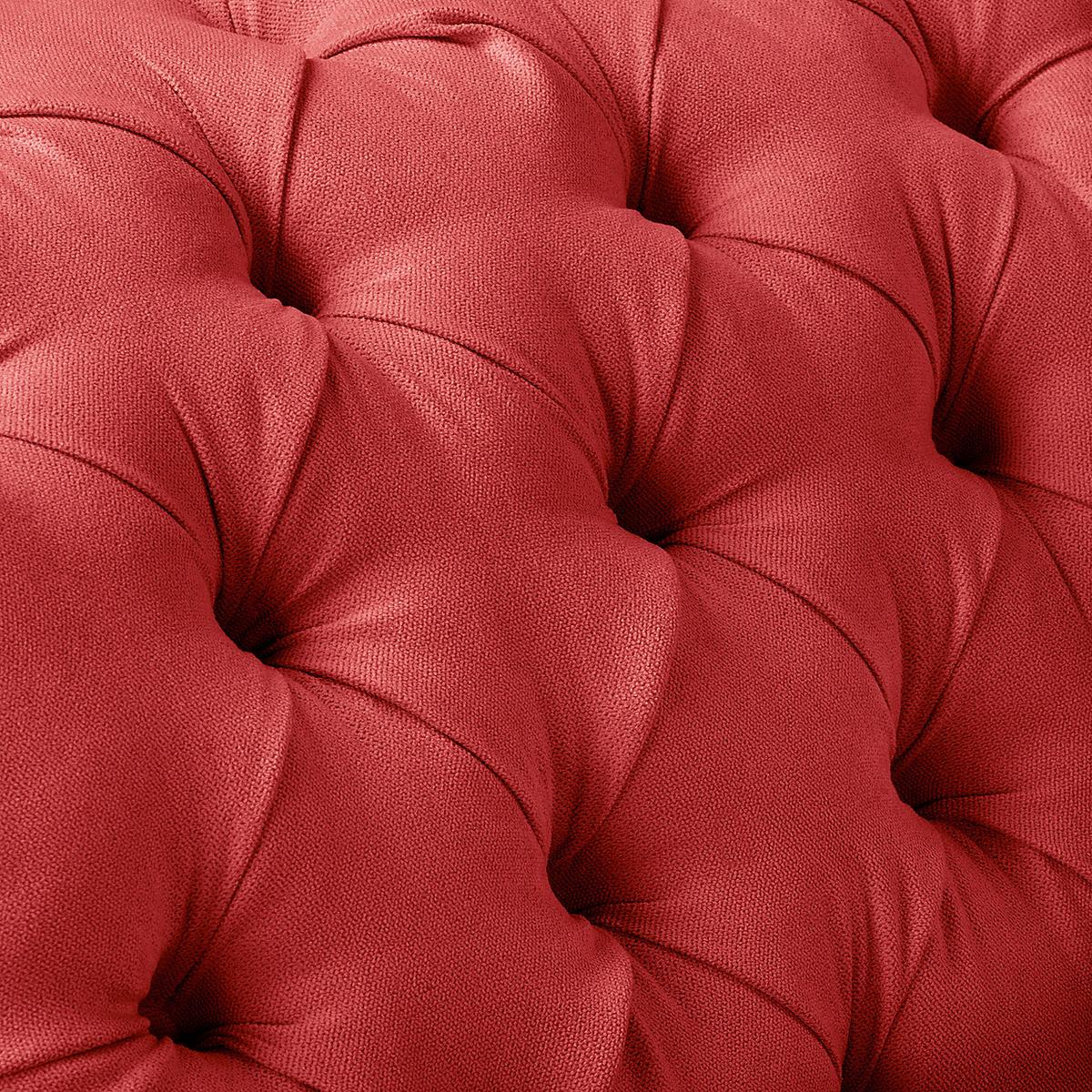 Récamiere Pako Rot B: 185cm - Rot/Braun, Design, Textil (185/93/75cm) - Livetastic