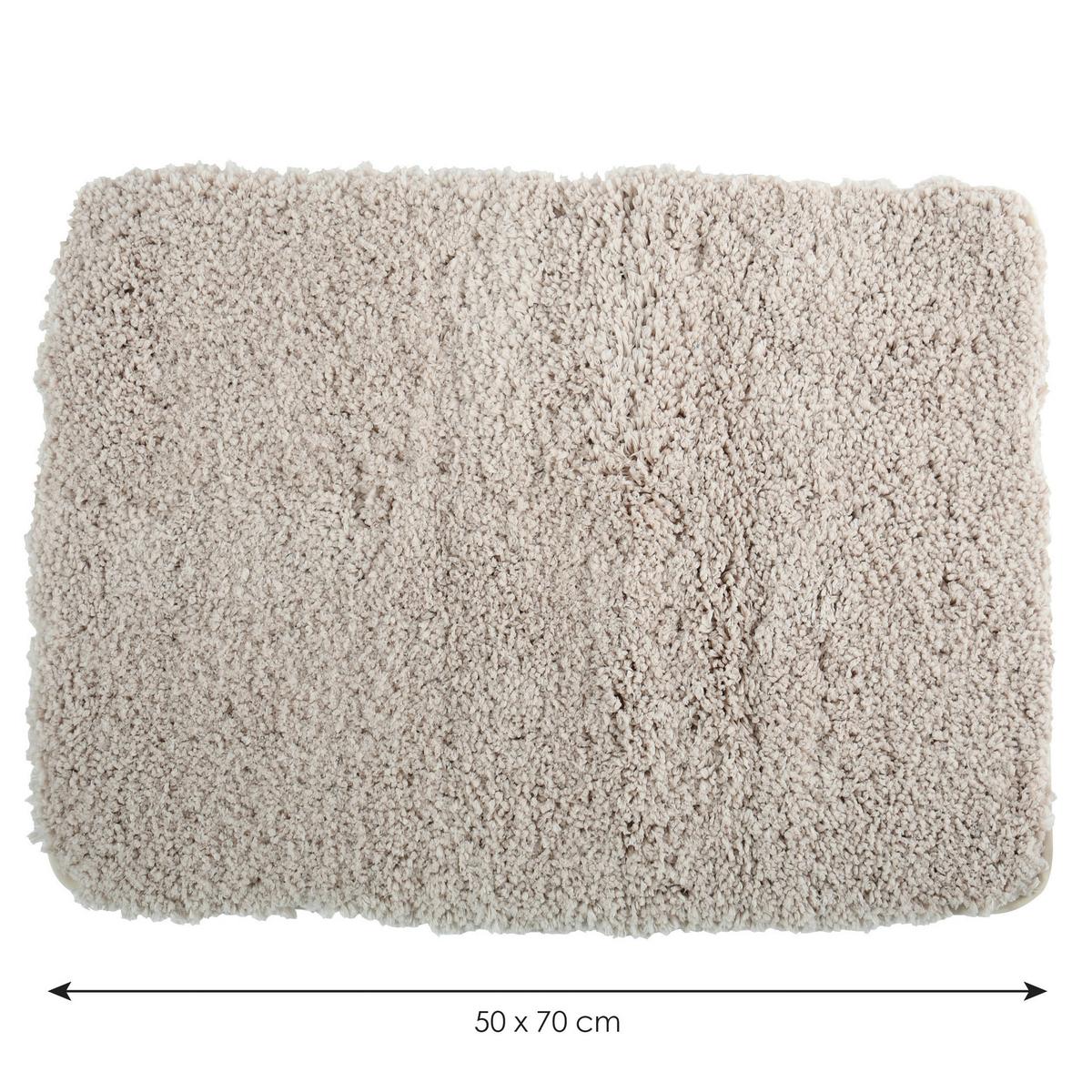 Badteppich Beige 70/50 cm - Beige, KONVENTIONELL (70/50cm) - Spirella