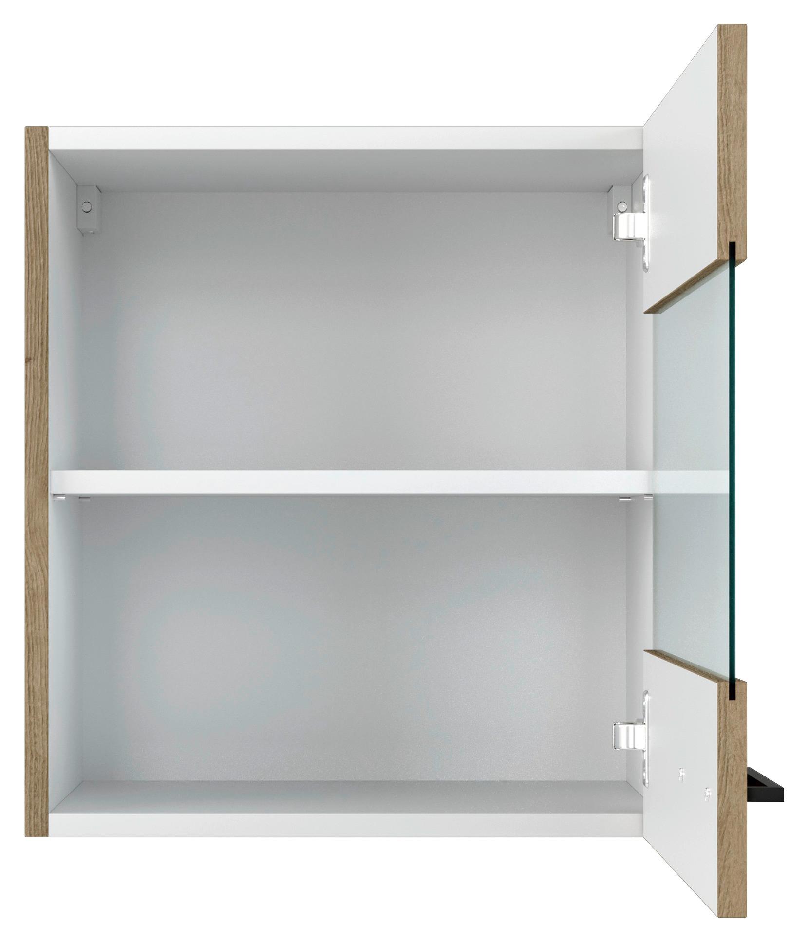 KUCHYŇSKÁ HORNÍ SKŘÍŇKA CARA HGH 50 - černá/dub artisan, Konvenční, kov/kompozitní dřevo (50/54,8/32cm) - FlexWell