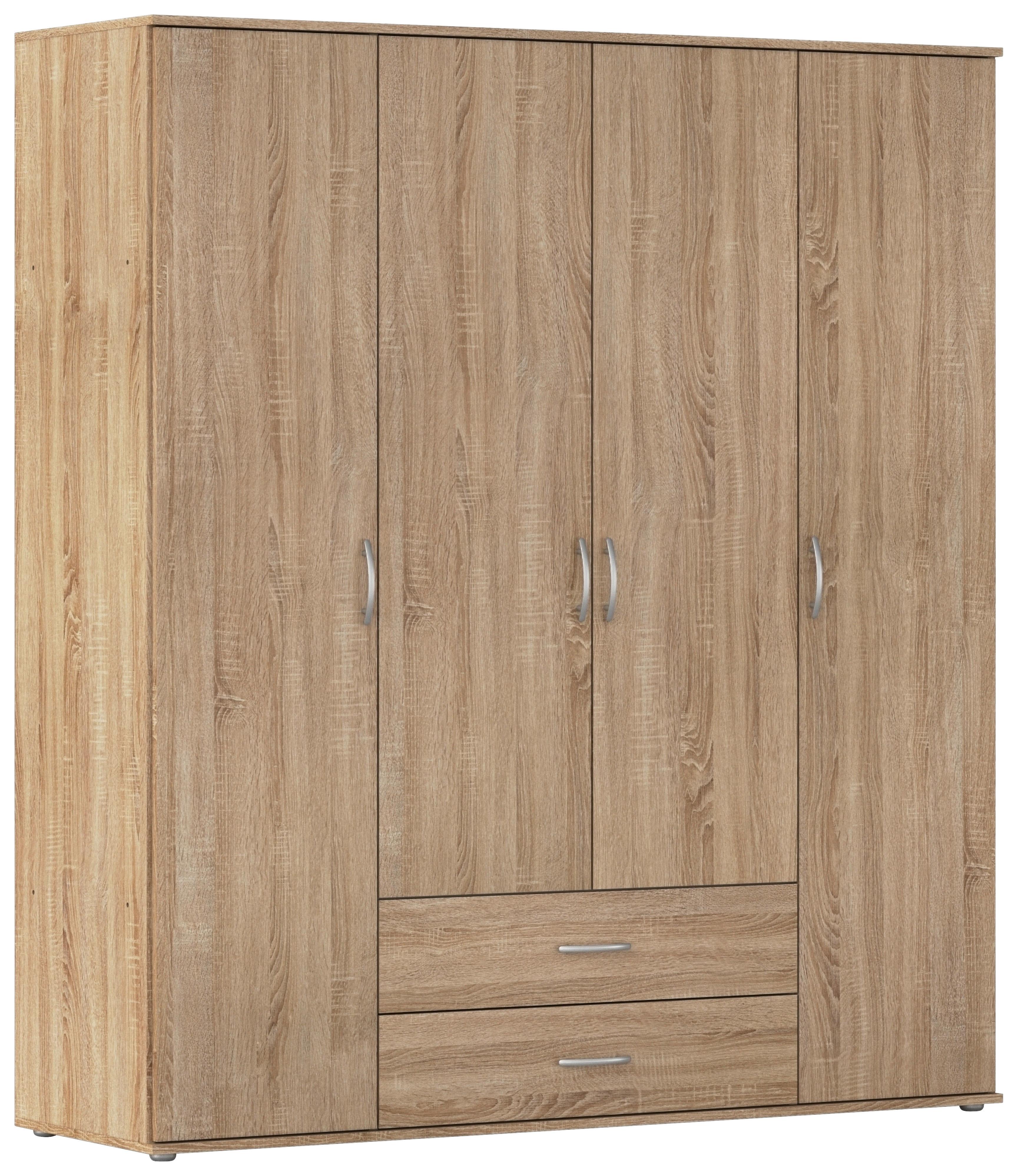 Drehtürenschrank 168cm Paul 4, Eiche Sonoma Dekor - Eichefarben, KONVENTIONELL, Holzwerkstoff (168/188/52cm)