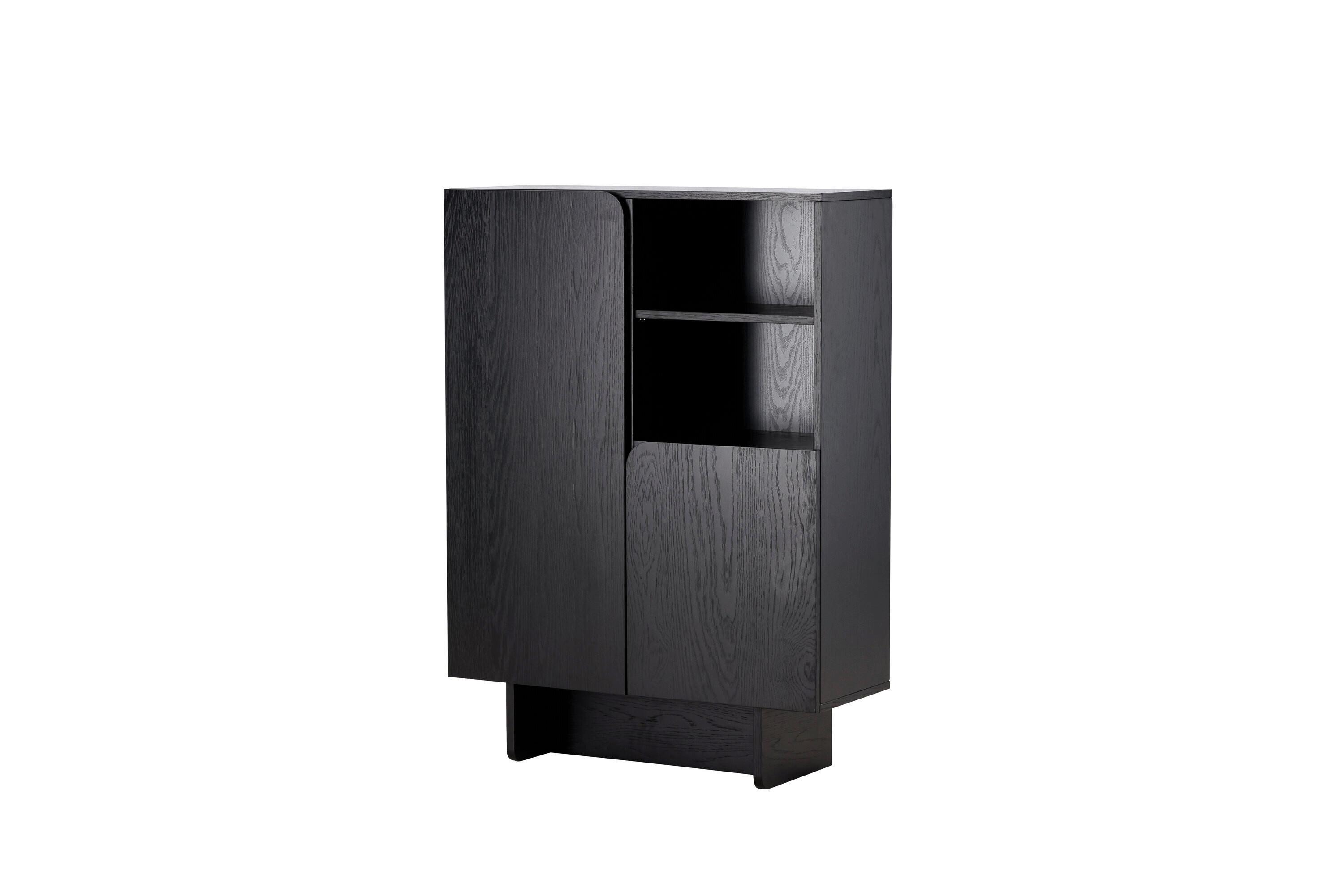 Kommode Tyresö Schwarz B: 80cm - Schwarz, MODERN, Holz (80/110/30cm) - Livetastic