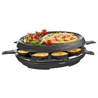 Raclette-Grill RE3104 1050W, 8 Pfännchen - Schwarz, Basics, Kunststoff/Metall (39.9/39.9/14.1cm) - Tefal