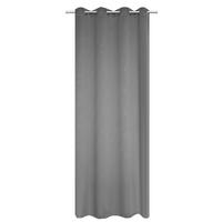 Ösenvorhang Galaxy Grau - Grau, Basics, Textil (135/245cm) - Schmidt W. Gmbh