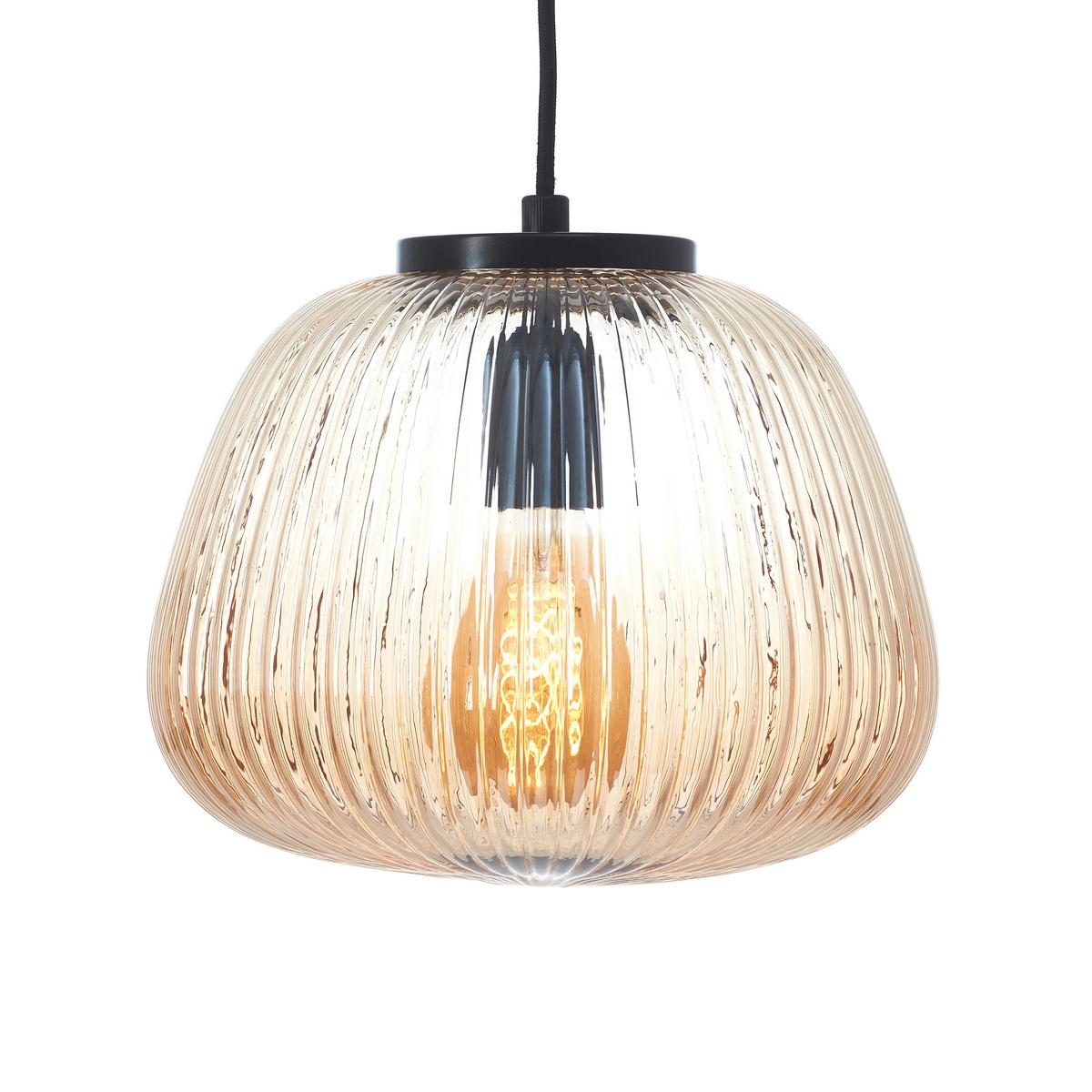 Hängeleuchte 80107/86 Kaizen - Bernsteinfarben, Design, Glas/Metall (25/176cm) - Brilliant