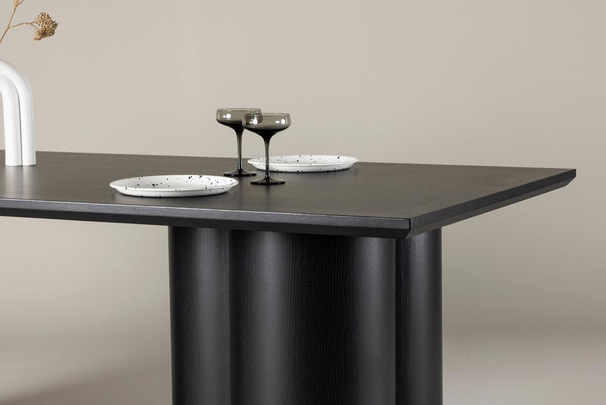 ESSTISCH Olivia, Schwarz B: 210 cm - Schwarz, MODERN, Holz (210/100/75cm) - Livetastic