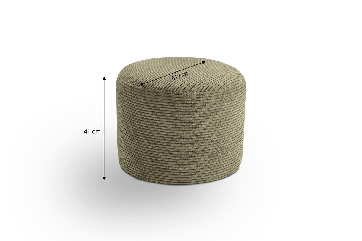 Hocker Kolo Khaki B: 51cm - Khaki/Schwarz, Basics, Textil (51/41/51cm) - MID.YOU