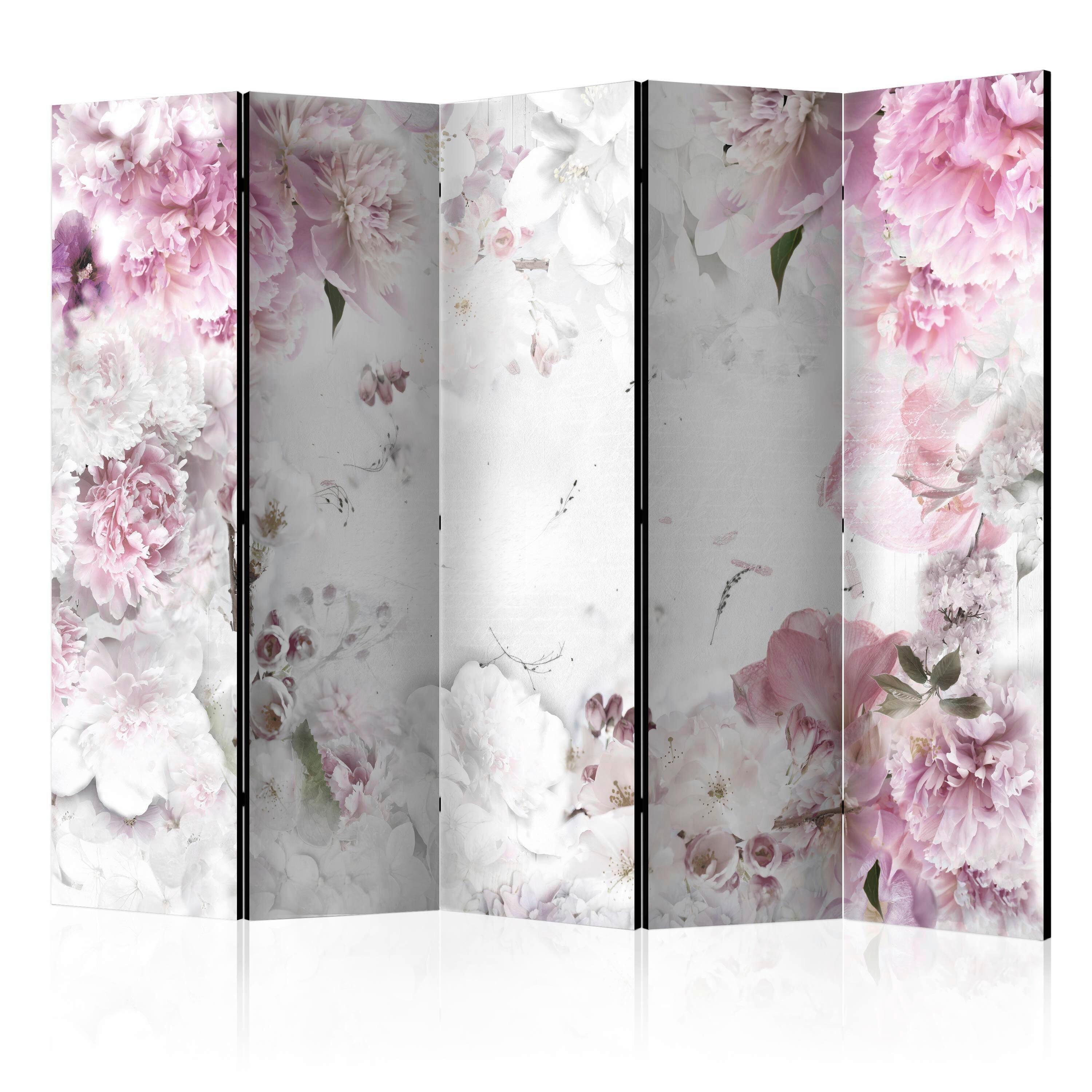 Paravent Weiß Pink B: 225 Cm