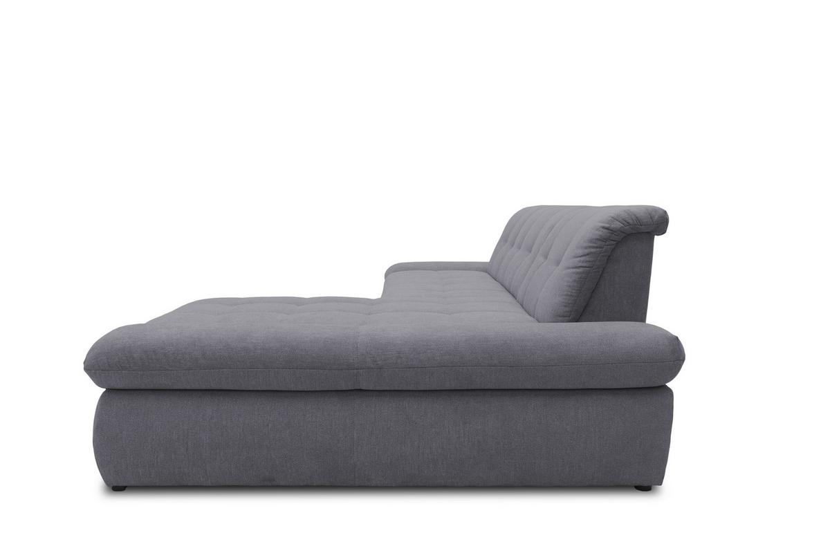 Ecksofa Moric Dunkelgrau Mikrofaser - Chromfarben/Dunkelgrau, KONVENTIONELL, Textil (300/172cm) - MID.YOU