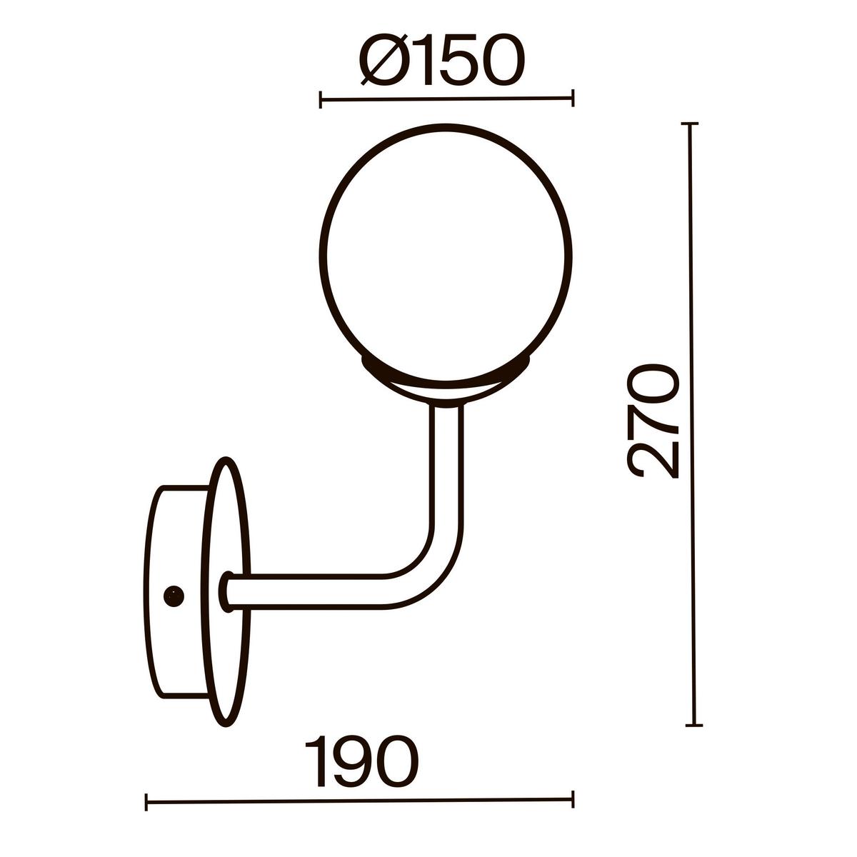 Wandleuchte Erich - Messingfarben/Weiß, Trend, Glas/Metall (15/27/19cm) - MAYTONI