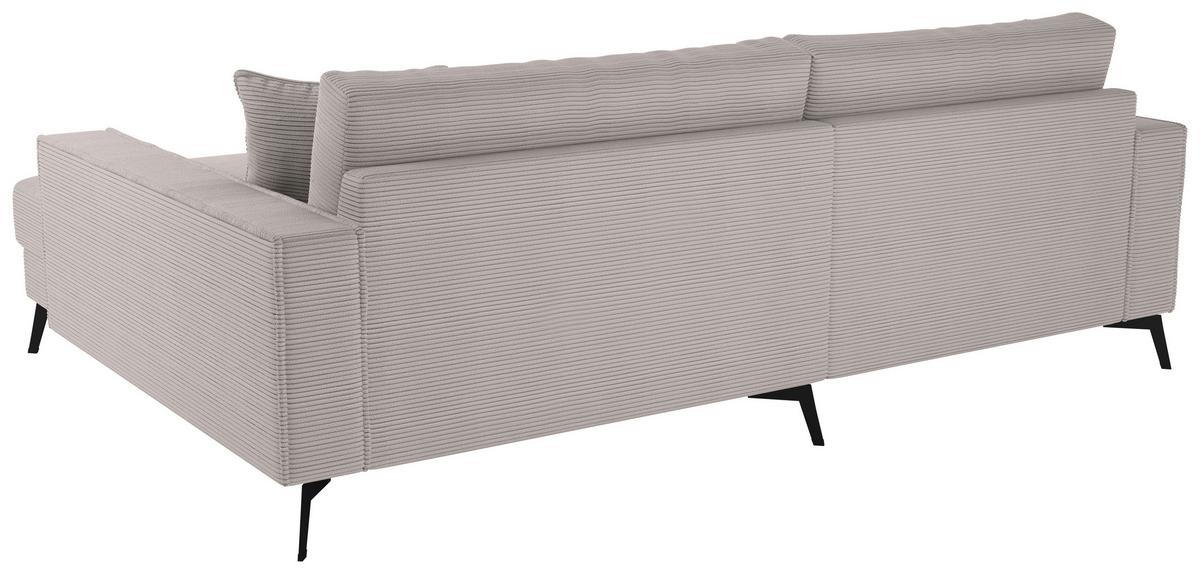 Ecksofa Ted Graubraun S: 228x174 Cm - Hellbraun/Schwarz, Trend, Textil (228/174cm)