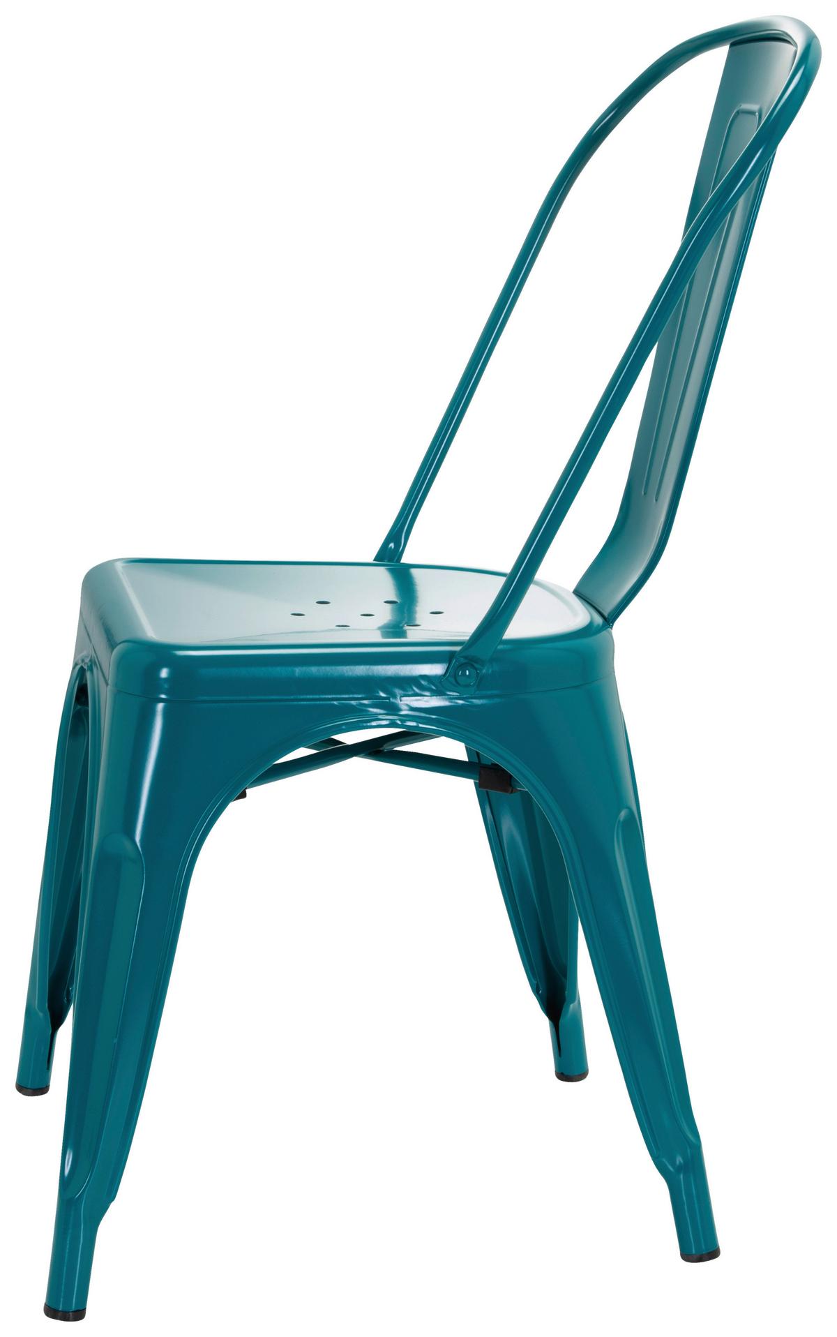 Stuhl Vantaggio Comfort stapelbar Petrol bis 150 kg - Petrol, Basics, Metall (44/84/54cm) - MID.YOU