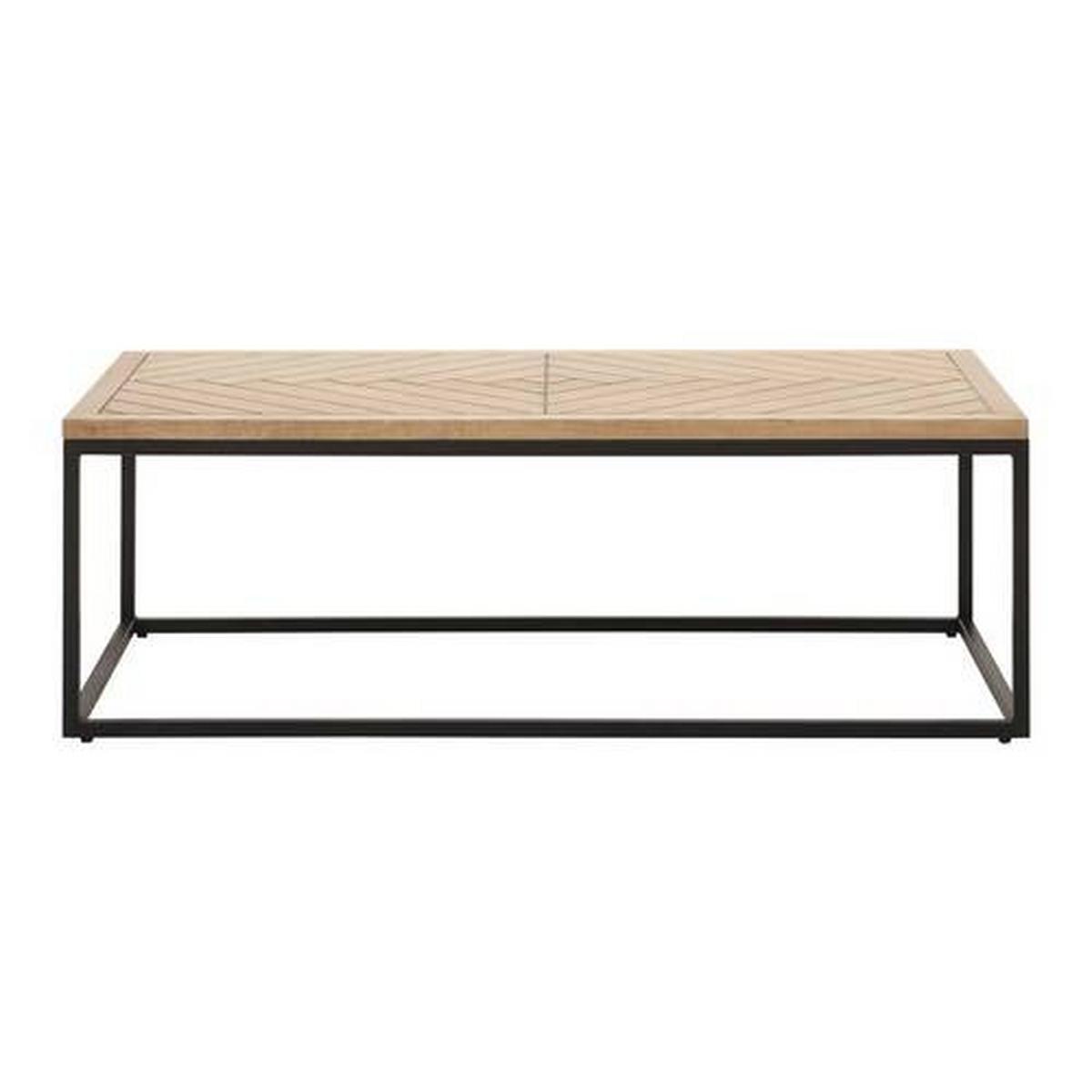 Konferenční stolek CATALINA - černá/barvy dubu, Moderní, kov/dřevo (120/60/40cm) - Livetastic