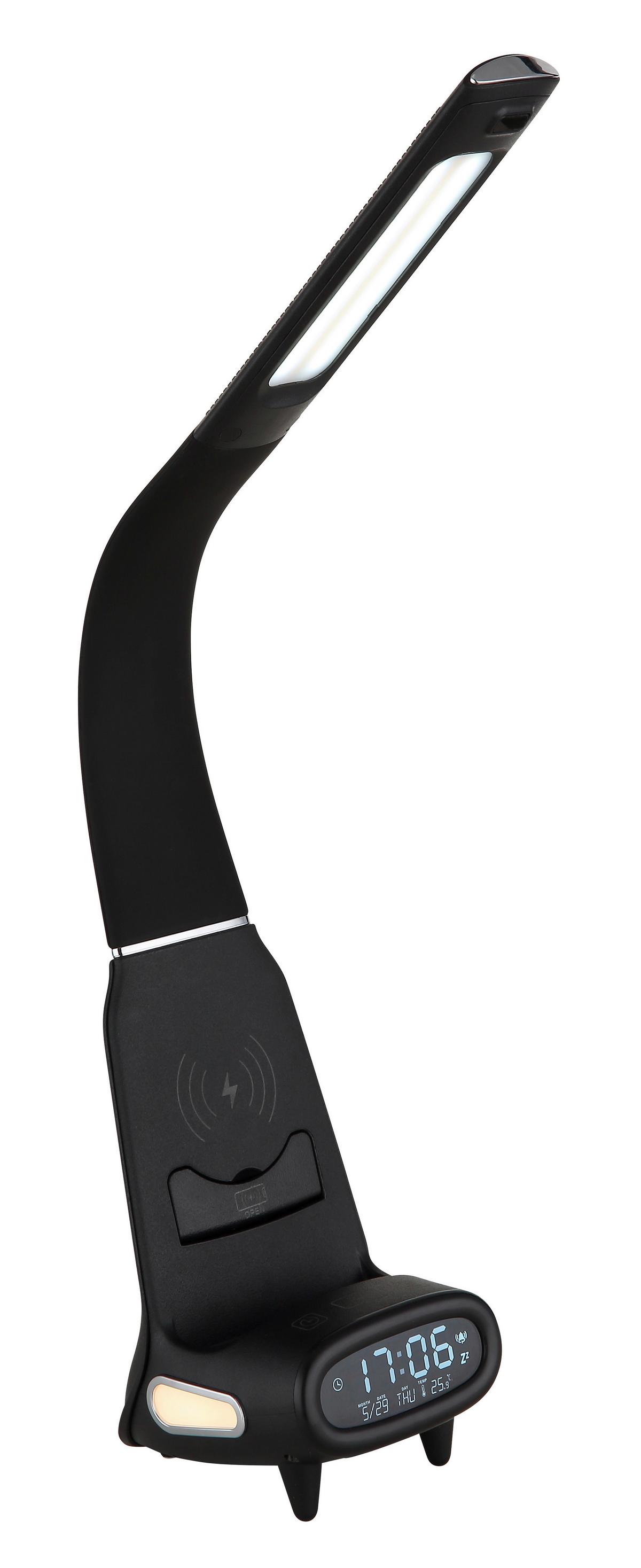 Led-tischleuchte Touchdimmer - Chromfarben/Schwarz, Design, Kunststoff (25/10/50cm) - Globo