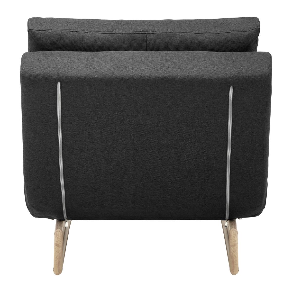 Rozkladacia pohovka Malic tmavosivé - farba duba/tmavosivá, Modern, kov/textil (80/84/90cm) - Bessagi Home