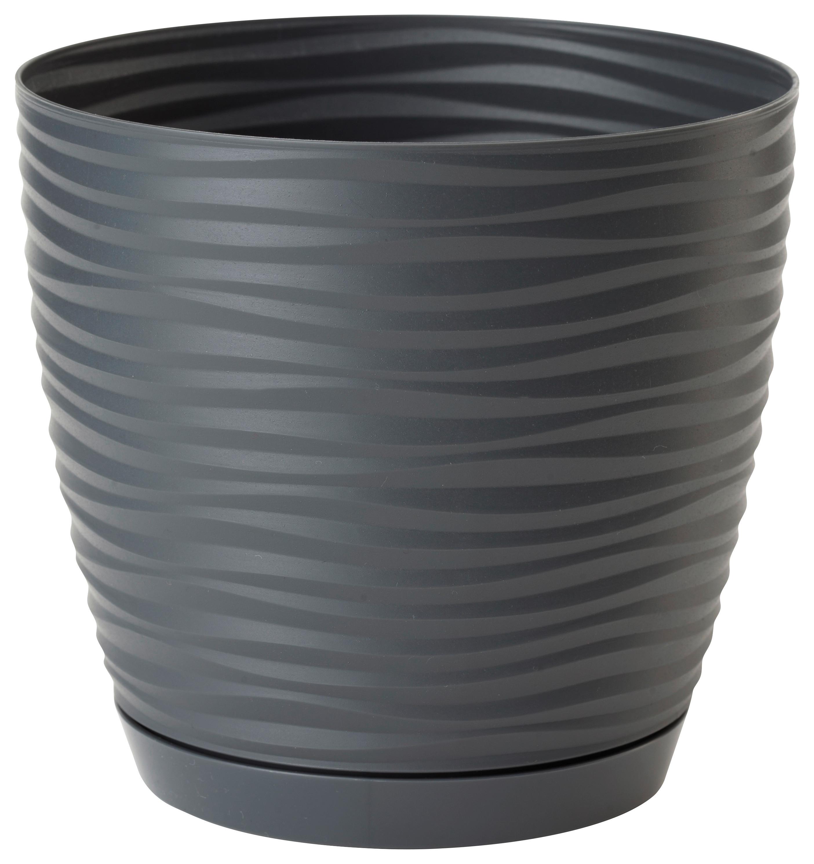 Obal Na Květináč Sardun Complete - antracitová, Basics, plast (14,7/13,65cm)