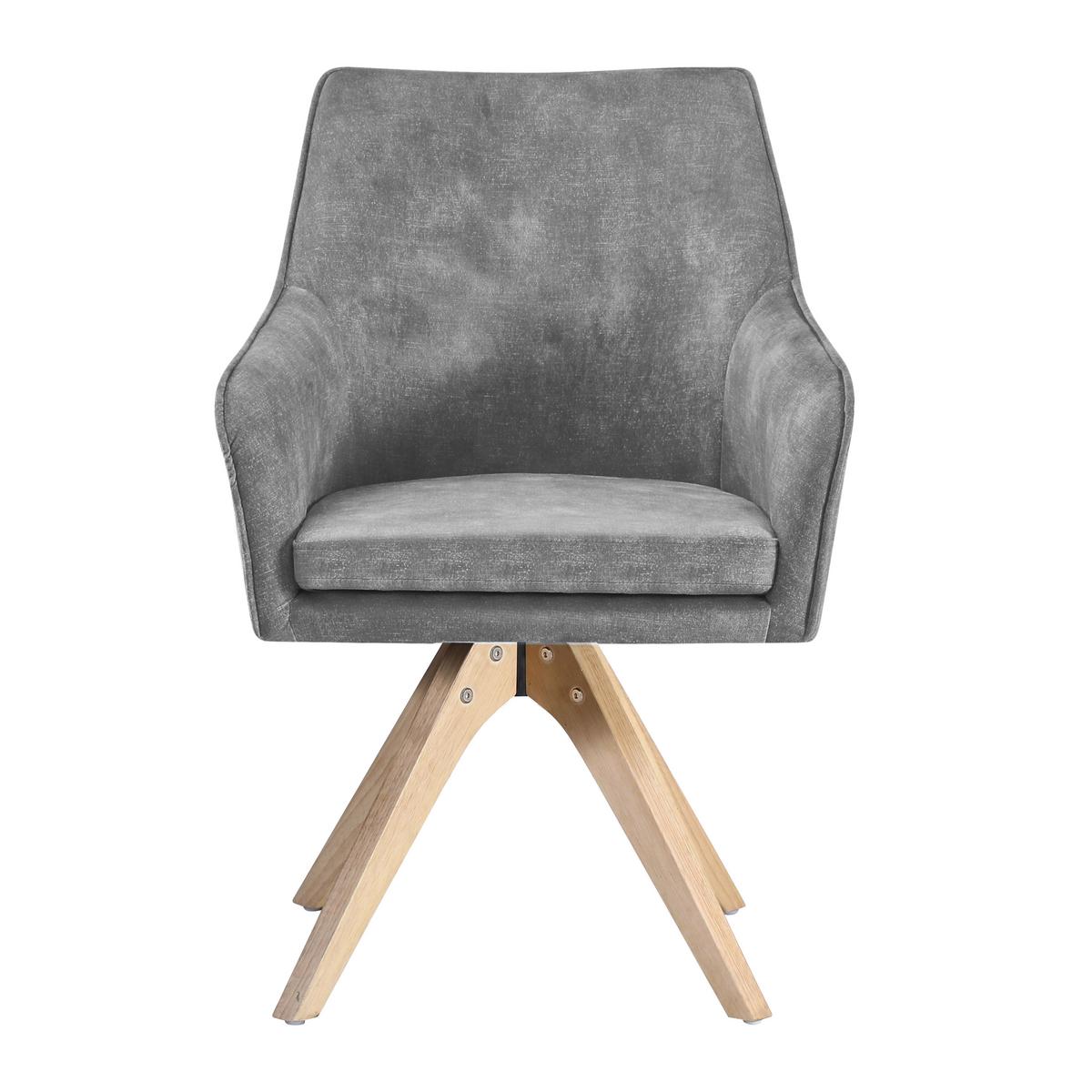 ŽIDLE S PODRUČKAMI LISA - světle šedá/přírodní barvy, Konvenční, dřevo/textil (62/83/63cm)