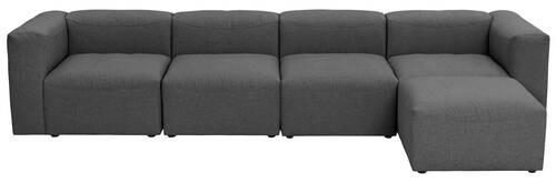 Ecksofa Lena Anthrazit Flachgewebe