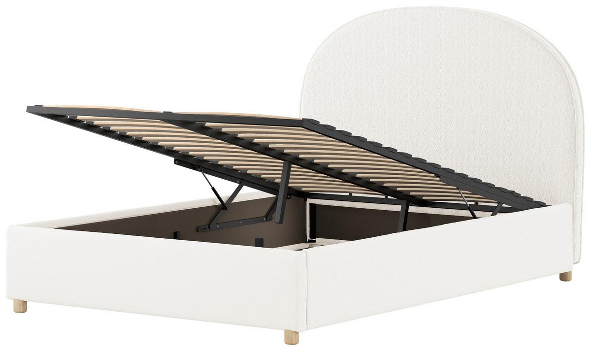 KINDER-/JUNIORBETT Moon Weiß 140x200cm - Naturfarben/Weiß, ROMANTIK / LANDHAUS, Holz/Textil (140/200cm) - Vipack