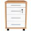 Rollcontainer Profi - Eichefarben/Weiß, MODERN, Holzwerkstoff (43/62/48cm) - Ombra Rollcontainer Profi - Eichefarben/Weiß, MODERN, Holzwerkstoff (43/62/48cm) - Ombra