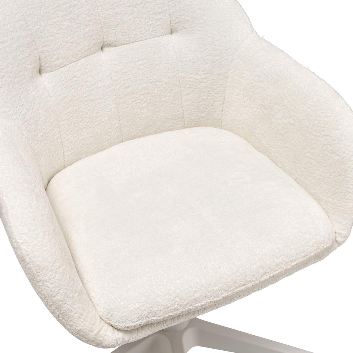 Drehstuhl Portland - Weiß, LIFESTYLE, Kunststoff/Textil (57/82-92/60cm) - MID.YOU