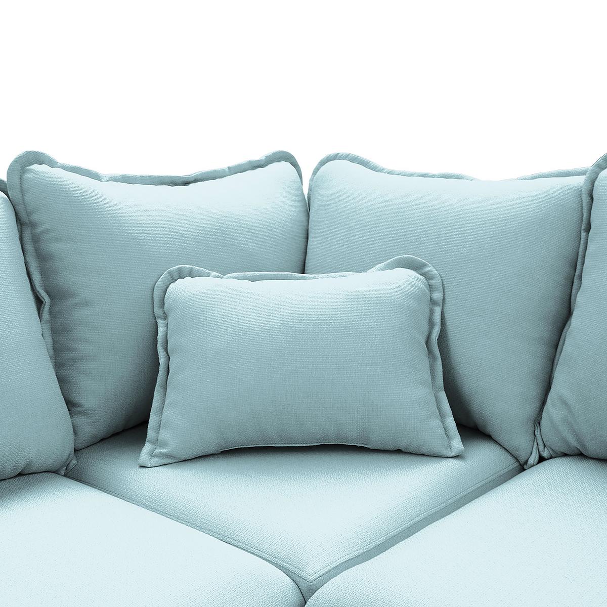 Wohnlandschaft Beata Hellblau U:170x296x167cm - Wengefarben/Hellblau, Design, Textil (170/296/167cm) - Livetastic