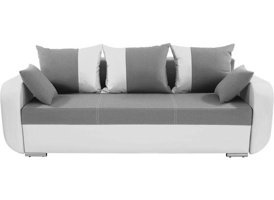 Dreisitzer-sofa Faro - Chromfarben/Hellgrau, KONVENTIONELL, Holz/Textil (225/90/92cm) Dreisitzer-sofa Faro - Chromfarben/Hellgrau, KONVENTIONELL, Holz/Textil (225/90/92cm)