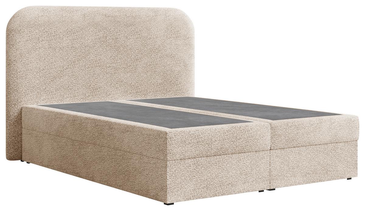 BOXBETT London Beige 140x200cm - Beige/Schwarz, MODERN, Holz/Kunststoff (140/200cm) - MID.YOU