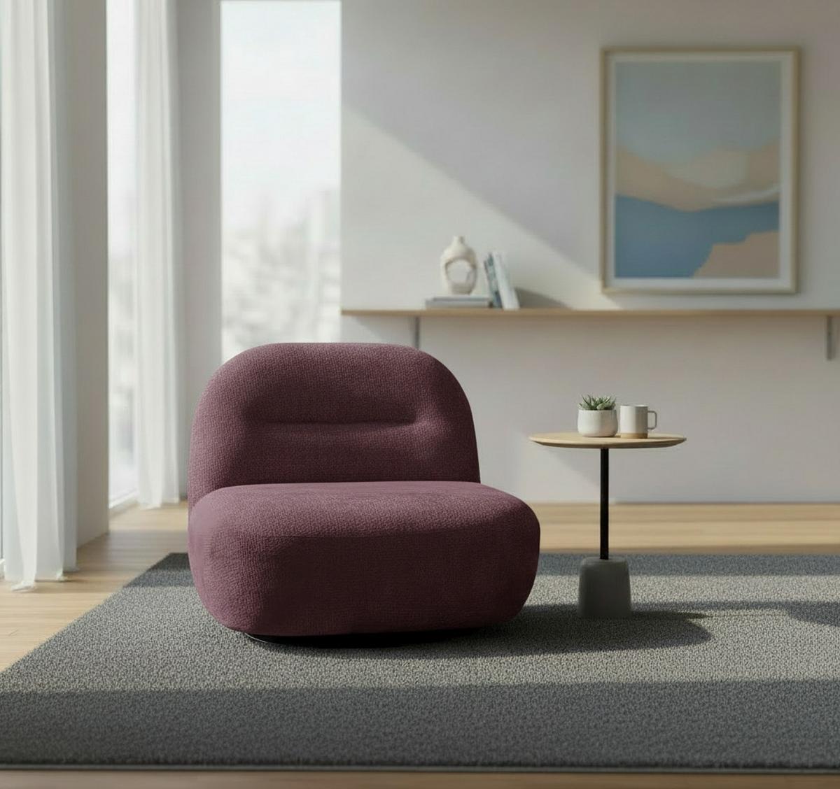 Relaxsessel Bunty Bordeaux B: 85 Cm - Bordeaux/Schwarz, Basics, Textil (85/74/85cm) - Livetastic